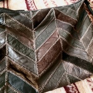 Women's Patchwork Vintage Leather Crossbody Bag